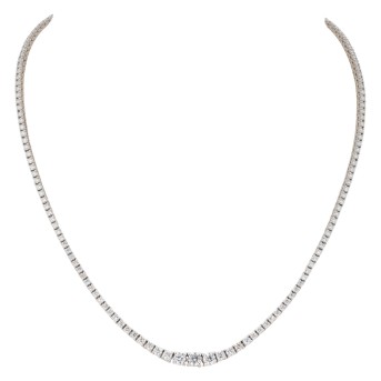 Collier mit 162 Brillanten von zus. 6,10 ct,