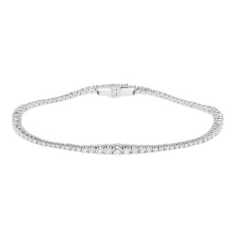 Tennisarmband mit 84 Brillanten von zus. 2,75 ct,