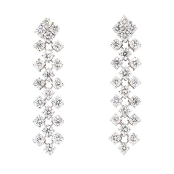Paar Ohrstecker mit 44 Brillanten zus. 1,90 ct, 