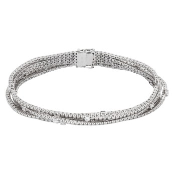 Tennisarmband mit 500 Brillanten von zus. 4,15 ct,