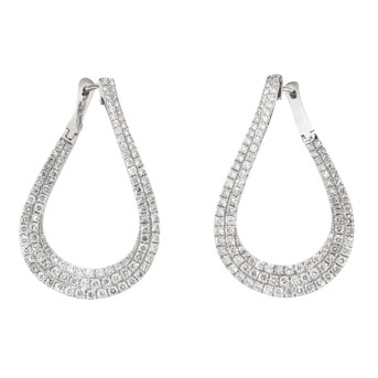 Paar Ohrringe mit 216 Brillanten mit zus. 2,81 ct, 