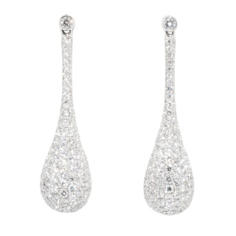 Paar Ohrrstecker mit 288 Brillanten mit zus. 3,01 ct, 