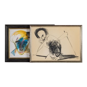 SCHAFFNER, MARCEL (1931-2012), 2 figürliche Kompositionen „Ohne Titel“,