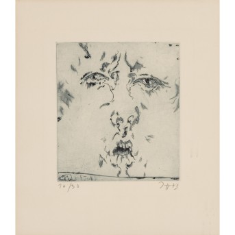 JANSSEN, HORST (1929-1995), Selbstporträt, 1973,