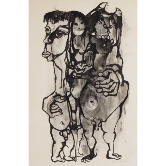 SAUTER, WERNER? (undeutlich signiert, 20. Jh.), Figurengruppe, 1972,