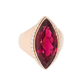 WEMPE WEMPE Ring mit fantastischem Turmalin von ca. 16 ct,