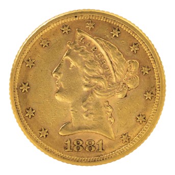 USA/GOLD – 5 Dollar 1881, Liberty Head,