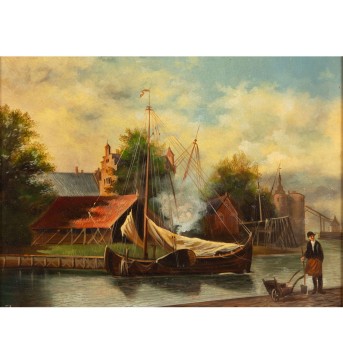 THOMAS, M. (1919), 'Holländische Flusslandschaft',