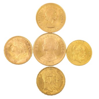 Alle Welt/GOLD – 6-tlg. Lot mit insg. ca. 30,95g fein,