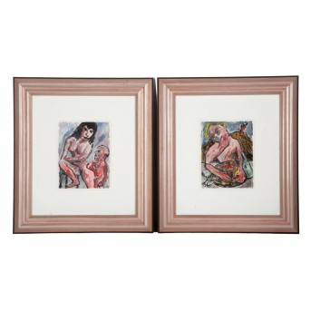 PETITHONY (Künstler/in des 20. Jh.), Paar „Figürliche Kompositionen“, 1985,