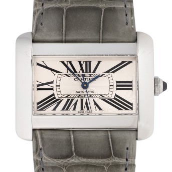 CARTIER Tank Divan Damenuhr, Ref. 2612. Box und Papiere 2007.