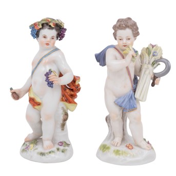 MEISSEN MEISSEN paar allegorische Figuren 'Herbst' und 'Sommer', 20. Jh.
