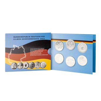 BRD/SILBERgedenkmünzen 6x 10€ 2003