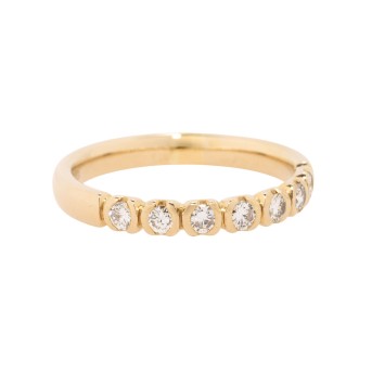 MEISTER Memoire-Ring mit 7 Brillanten,