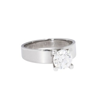 Solitärring mit Brillant von 1,04 ct (punz.),