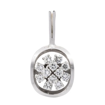 Anhänger mit 12 Brillanten von zus. ca. 1,0 ct, (punz.)