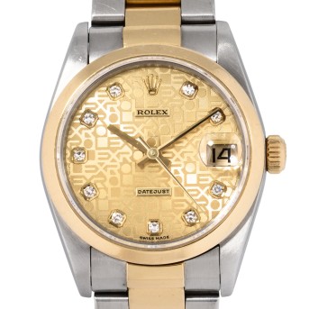 ROLEX Datejust 31 'Jubilee Diamond Dial' Ref 78243 'LC100' Damenuhr von 2003 mit Papieren. 
