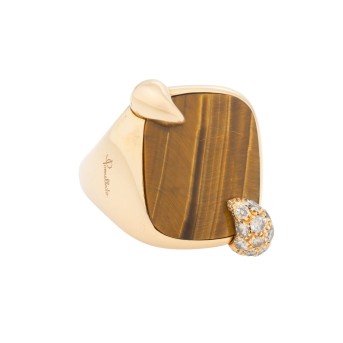 POMELLATO Ring mit cognacfarbenen Diamanten 