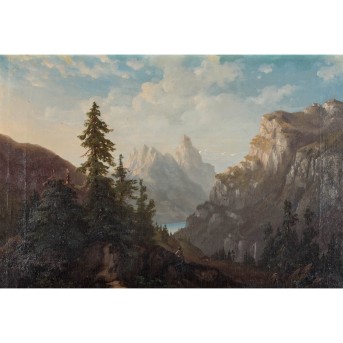 Maler 19. Jh., 'In den Alpen',