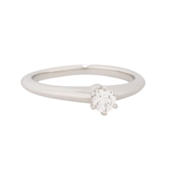 TIFFANY & CO. TIFFANY&CO. Solitärring mit Brillant 0,20 ct (grav.),