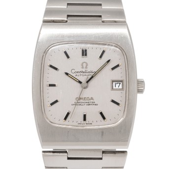 OMEGA Vintage Automatik Herrenuhr "TV-Case" Ref. 168.044 mit Papieren von 1984.