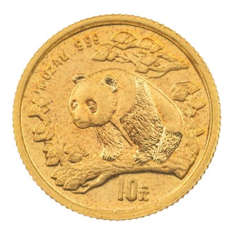 China /GOLD - 1/10 Unze Panda 10 Yuan 1997