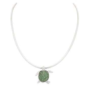 Collier mit Anhänger 'Schildkröte',