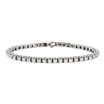 Tennisarmband mit Brillanten von zus. ca. 3 ct,