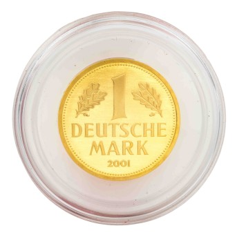 BRD/GOLD - 1 DM 2001 F J.481 "Abschiedsmark".