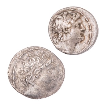 Antike / Seleukiden - Antiochos VII, 2 Tetradrachmen,