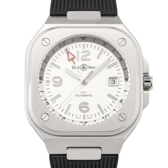 BELL & ROSS BR05 GMT, Ref. BR05G-SI-ST/SBR, Box und Papiere 2023. 
