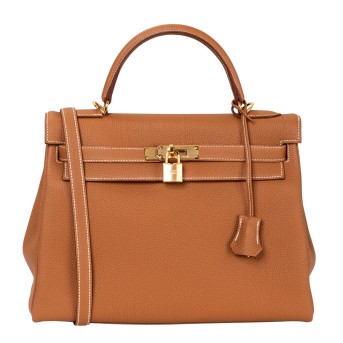 HERMÈS Henkeltasche 'KELLY BAG 32 RETOURNE', Koll.: 2022.