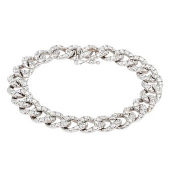 Panzer-Brillantarmband mit zus. 6,35 ct.