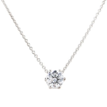 Solitär Anhänger an Kette, bes mit 1 Brillant 1,00 ct. RIVER D HFW+/LUPENREIN