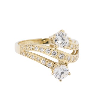 Ring mit 2 Brillanten von 0,45 ct (punz.) und 0,43 ct (punz.),