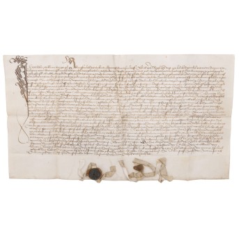 URKUNDE AUF PERGAMENT "Heiratsverschreibung" dat. 1402