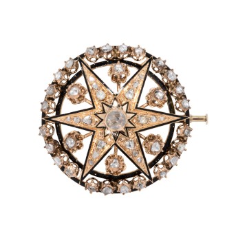 Viktorianische Brosche mit Diamantrosen