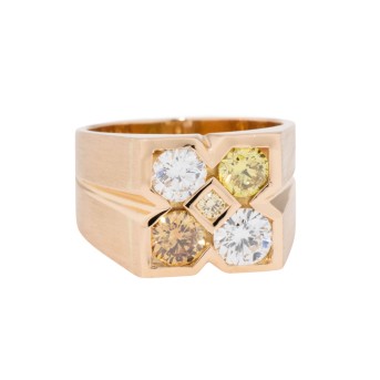 Ring mit 5 Brillanten von zus. ca. 2,6 ct,