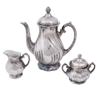 WMF Art Déco Kaffekern 3tlg. 1920-1940er Jahre.