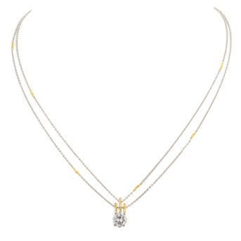 Collier mit Solitär-Brillant von ca. 1 ct,
