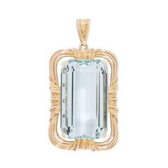Anhänger mit Aquamarin von ca. 38 ct,