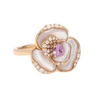 SWAROVSKI Ring mit Blüte, 33 Brillanten,