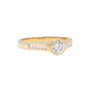 Ring mit Brillant ca. 0,55 ct,