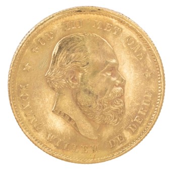 Niederlande/GOLD - 10 Gulden 1876, König Willem III 1875-1889,