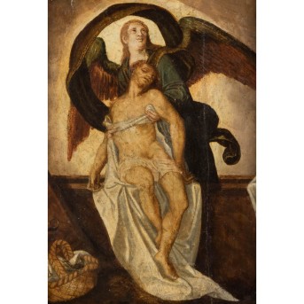 ENGEL DEN LEICHNAM CHRISTI STÜTZEND