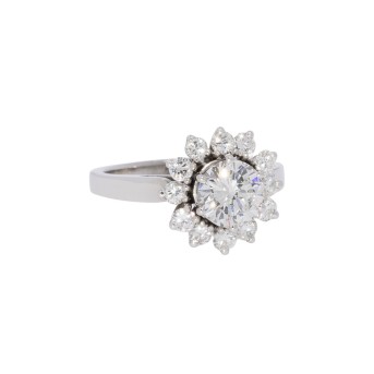 Ring mit Brillanten von zus. ca. 1,6 ct,