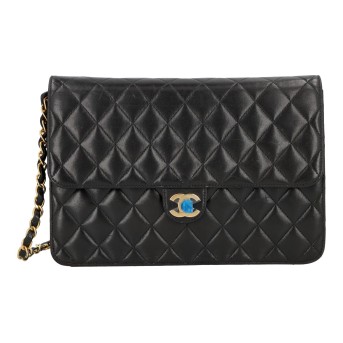 CHANEL VINTAGE Umhängetasche "SINGLE FLAP BAG".