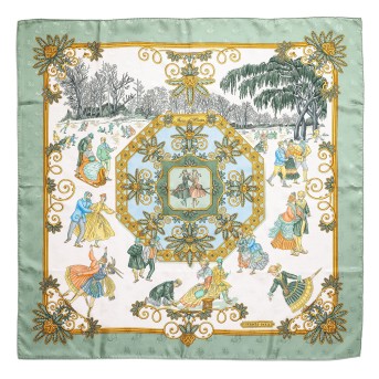HERMÈS HERMÈS Seidencarré 'JOIES D`HIVER'.