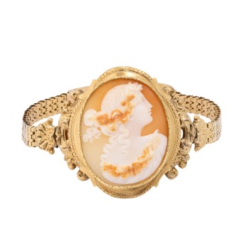 Biedermeier Armband mit Muschelkamee "Flora",