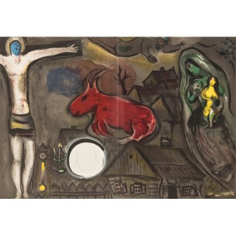 CHAGALL, MARC (1887-1985) "Mystische Kreuzigung" 1950